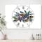 Designart 'Tropical Flowers Large Cottage Multipanel Wall Clock